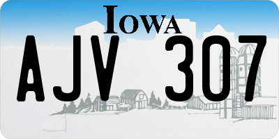 IA license plate AJV307