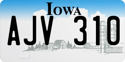 IA license plate AJV310