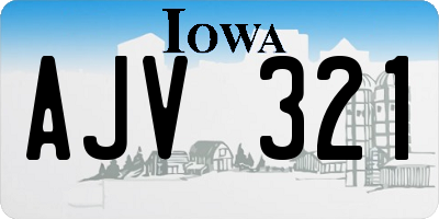 IA license plate AJV321