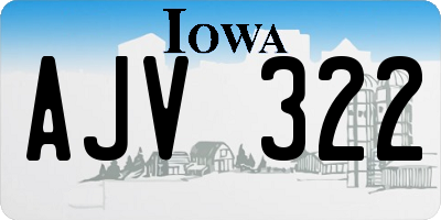 IA license plate AJV322