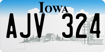 IA license plate AJV324
