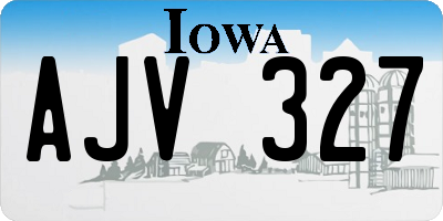 IA license plate AJV327