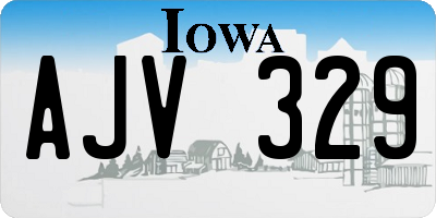 IA license plate AJV329