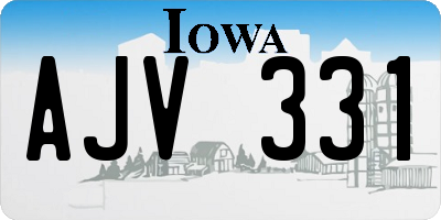 IA license plate AJV331