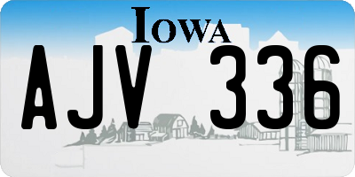 IA license plate AJV336