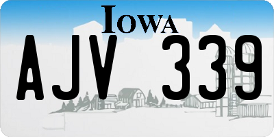 IA license plate AJV339