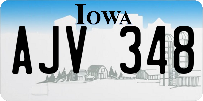 IA license plate AJV348