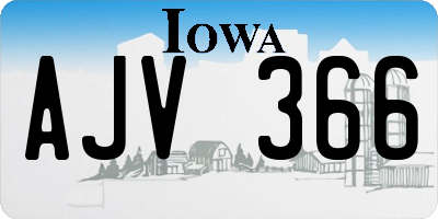 IA license plate AJV366