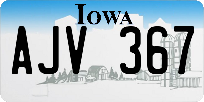 IA license plate AJV367