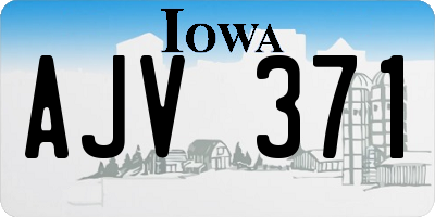 IA license plate AJV371