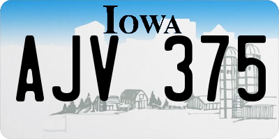 IA license plate AJV375