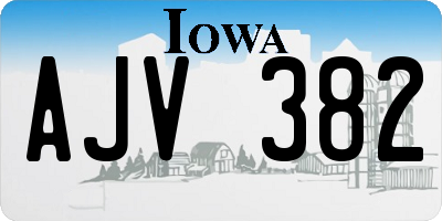 IA license plate AJV382