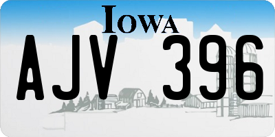 IA license plate AJV396