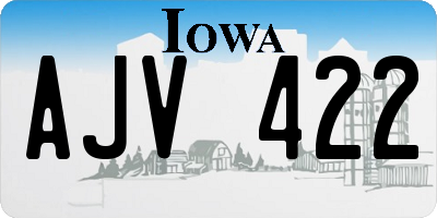 IA license plate AJV422