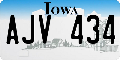 IA license plate AJV434