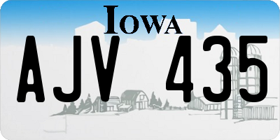 IA license plate AJV435
