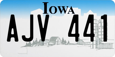 IA license plate AJV441