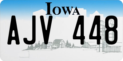 IA license plate AJV448