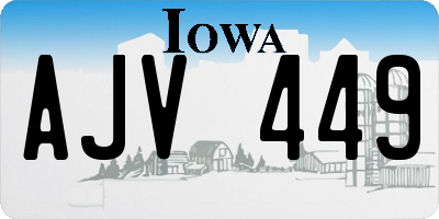 IA license plate AJV449