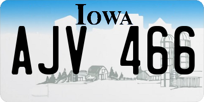 IA license plate AJV466