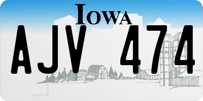 IA license plate AJV474