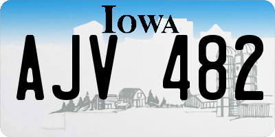 IA license plate AJV482