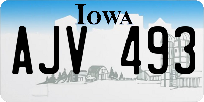 IA license plate AJV493