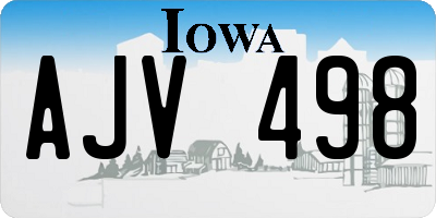 IA license plate AJV498