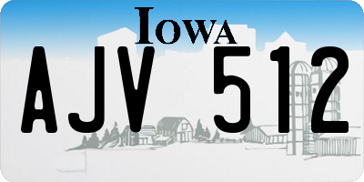 IA license plate AJV512