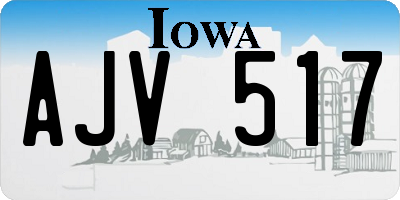 IA license plate AJV517