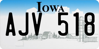 IA license plate AJV518