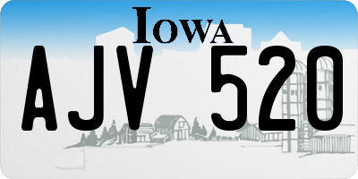 IA license plate AJV520
