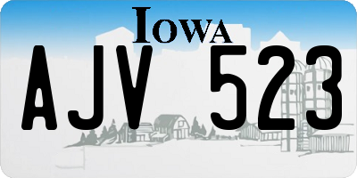 IA license plate AJV523