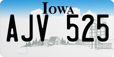 IA license plate AJV525