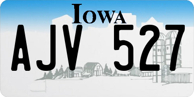 IA license plate AJV527