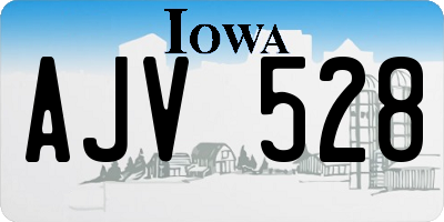 IA license plate AJV528