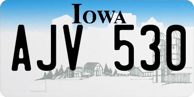 IA license plate AJV530