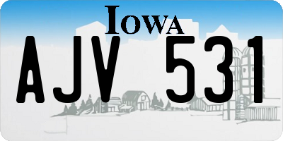 IA license plate AJV531