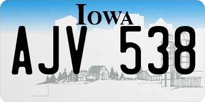 IA license plate AJV538