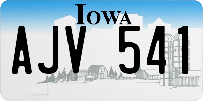IA license plate AJV541