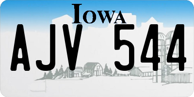 IA license plate AJV544