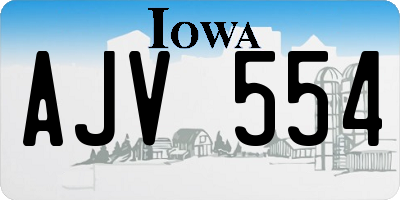 IA license plate AJV554