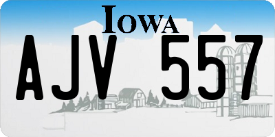 IA license plate AJV557