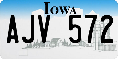 IA license plate AJV572