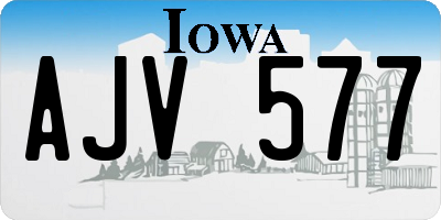 IA license plate AJV577