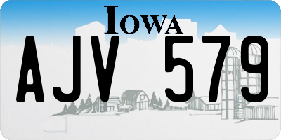 IA license plate AJV579