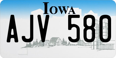 IA license plate AJV580