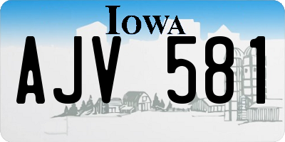 IA license plate AJV581