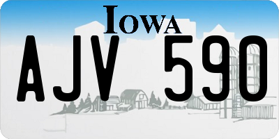 IA license plate AJV590