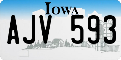 IA license plate AJV593